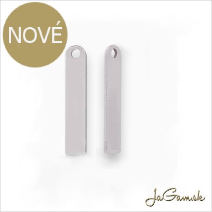 Prívesok obdlžník na gravírovanie 49x10mm Nerezová oceľ 5ks (CH1862)